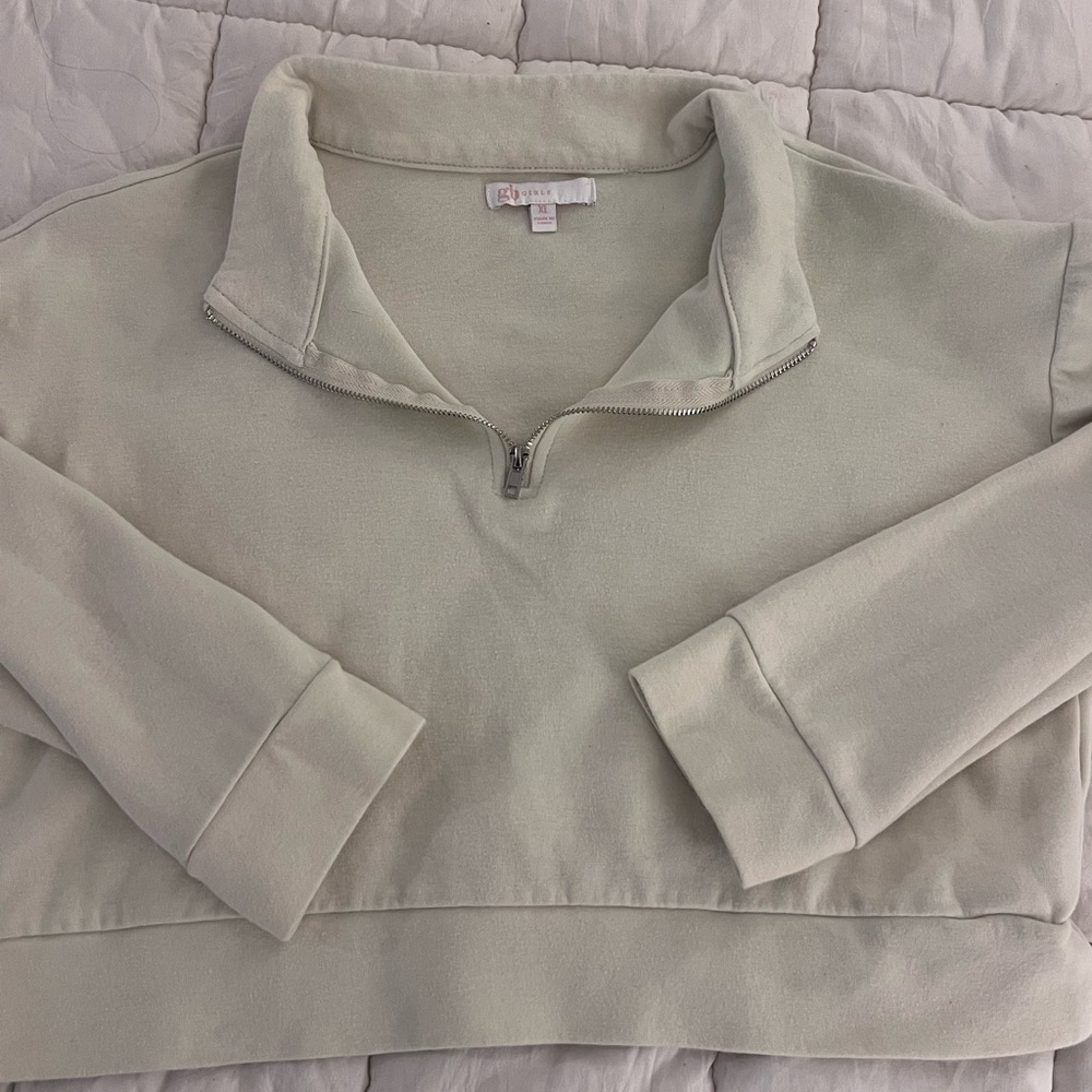 Giani Bini Girls Half-Zip Pullover cropped Sweatshirt